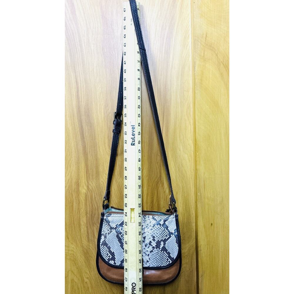 The Sak Playa Premium Vintage Finish Embossed Leather Crossbody Handbag - Picture 13 of 14